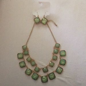 Charming Charlie layered necklace and earring set